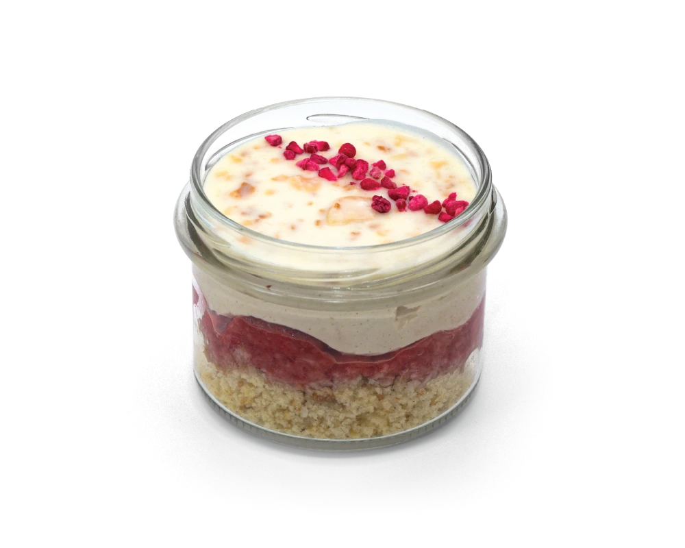 Kokosov lonček z jagodo